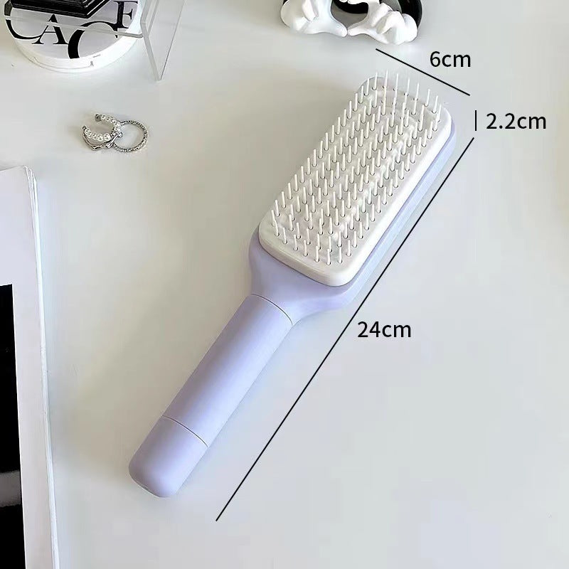 Self Cleaning Hair Brush New Self-Cleaning Anti-Static Massage Comb Scalable Rotate Lifting Self Cleaning Hairbrush