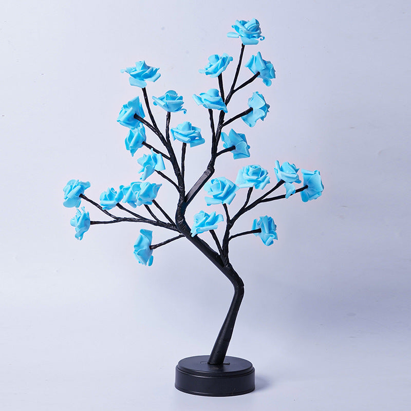 Table Lamp Flower Tree Rose Lamps Fairy Desk Night Lights USB Operated Gifts For Wedding Valentine Christmas Decoration