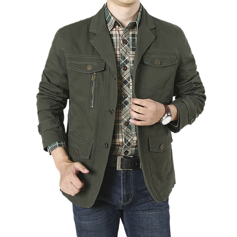 Leisure Suit Men's Clothing Cotton Jacket