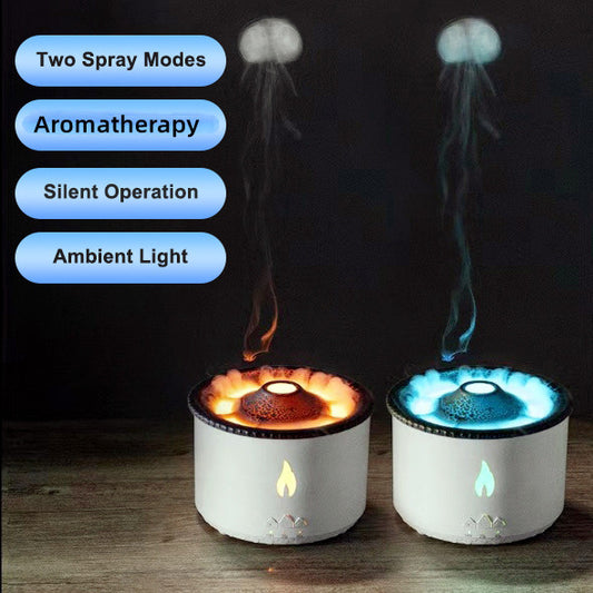 Machine Spray Jellyfish Air Flame Humidifier Diffuser